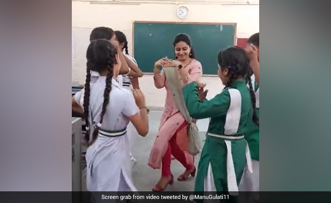 Watch: Delhi Teacher Matches Dance Steps With Students, Wins Internet