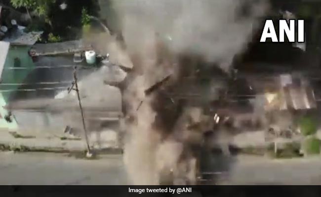 On Camera, Security Forces Destroy Terrorist Hideout In Kashmir's Bandipora