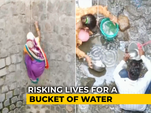 Desperate For Water, These Villagers Climb Well Without A Rope