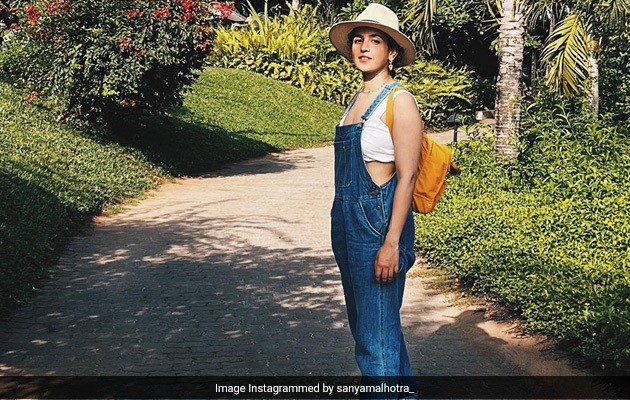 Sanya Malhotra's Dungarees, Crop Top And Hat Sum Up Summer Holiday Style To The Hilt