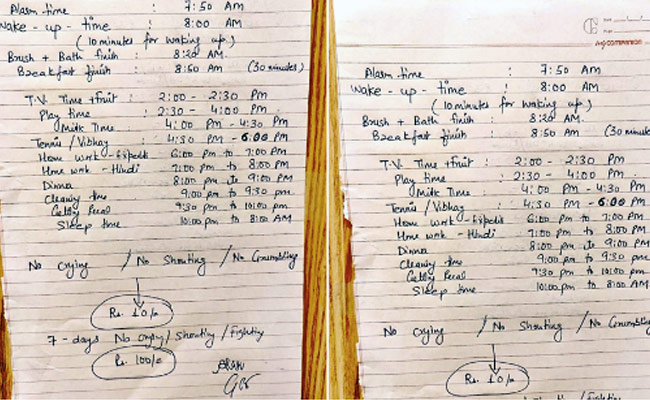 मां ने 6 साल के बेटे संग बनाया ऐसा टाइम टेबल जो देखते ही देखते हो गया वायरल, लोग बोले- 'ऐसी मम्मी सबको मिले'