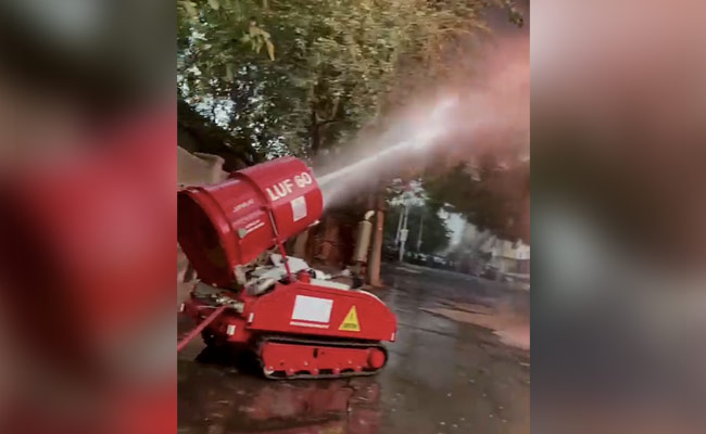 Watch: Robot Firefighter Battles Flames In Delhi's Godown