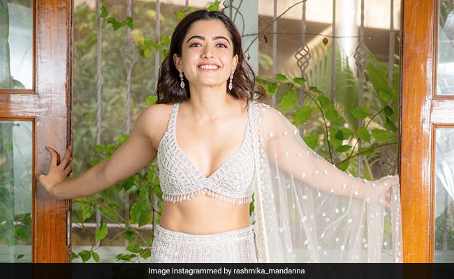 Rashmika Mandanna's Embellished Lehenga Fits The Summer Wedding Dress Code Perfectly