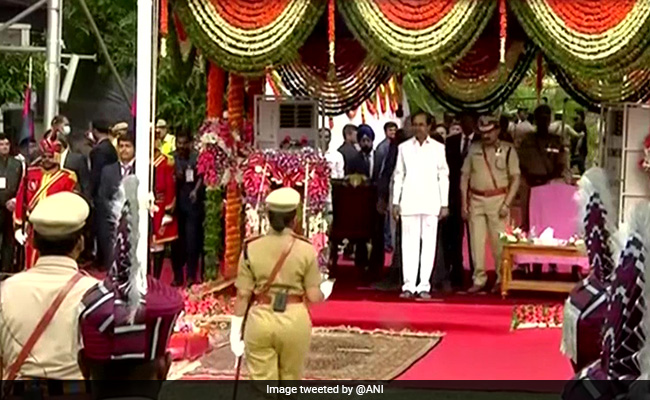 KCR Attends Telangana Formation Day Celebrations In Hyderabad