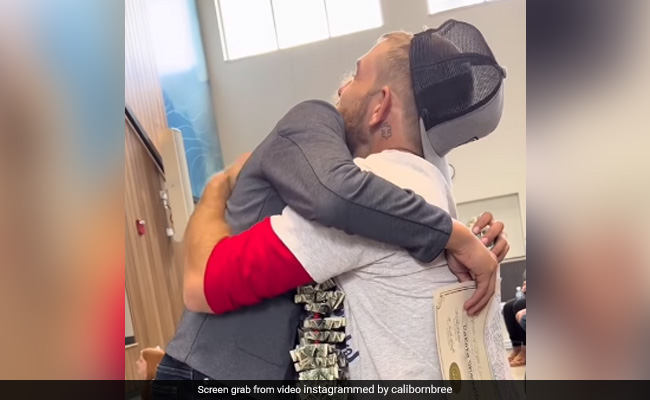 Viral Video: Father Surprises His Son On His 5th Grade Graduation Ceremony