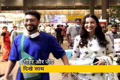 गौहर खान और जैद दरबार एयरपोर्ट पर हाथ में हाथ डाले आए नजर  गौहर खान और जैद दरबार एयरपोर्ट पर हाथ में हाथ डाले आए नजर