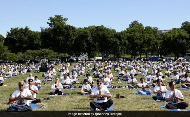 Hundreds Attend Yoga Session In Washington Ahead Of International Yoga Day