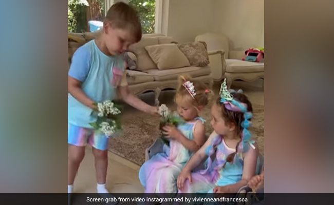 Viral Video: Brother Hands Out Flowers To His Sisters, Internet In Awe