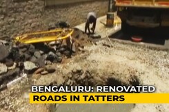 Road Redone For PM Modi's Bengaluru Visit Caves In; Questions Over Crores Spent Road Redone For PM Modi's Bengaluru Visit Caves In; Questions Over Crores Spent