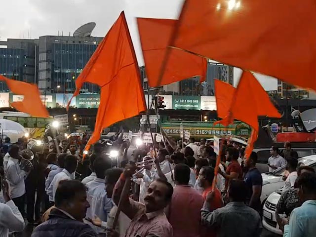 Watch: Sena Workers Outside Uddhav Thackeray's House In Show Of Support