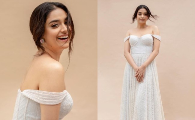 Keerthy Suresh Channels Princess Vibes In A Beautiful White Gown