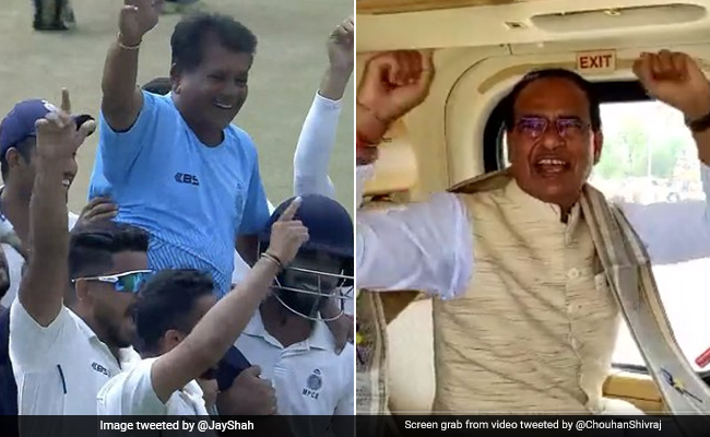 पहली बार MP बना रणजी चैंपियन, खुशी के मारे उछल पड़े CM, कुछ ऐसे टीम को दी बधाई- Video