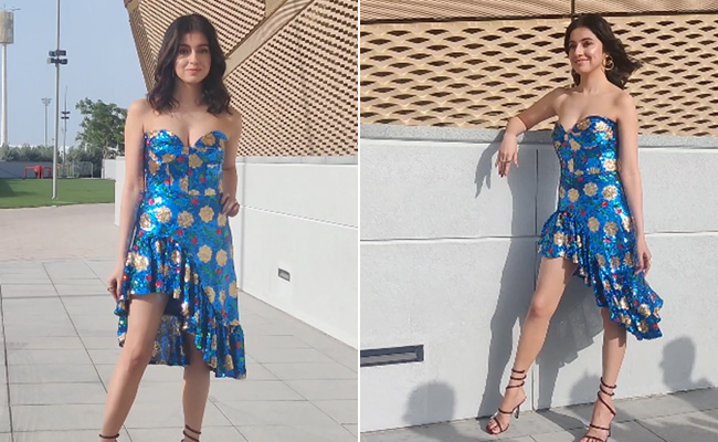 Nobody Sparkles In Abu Dhabi As Much As Divya Khosla Kumar In A Strapless Sparkly Dress