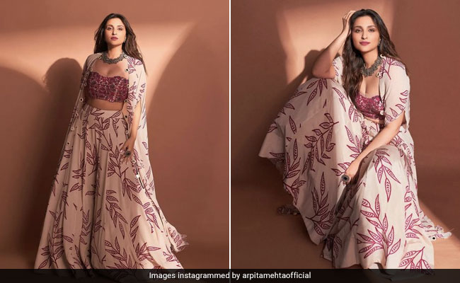 Parineeti Chopra's Floral Sharara Is A Fun Fusion Party For One