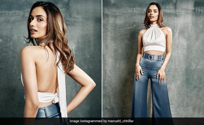 Manushi Chhillar's Retro Vibes Are Stylishly True In White And Blue