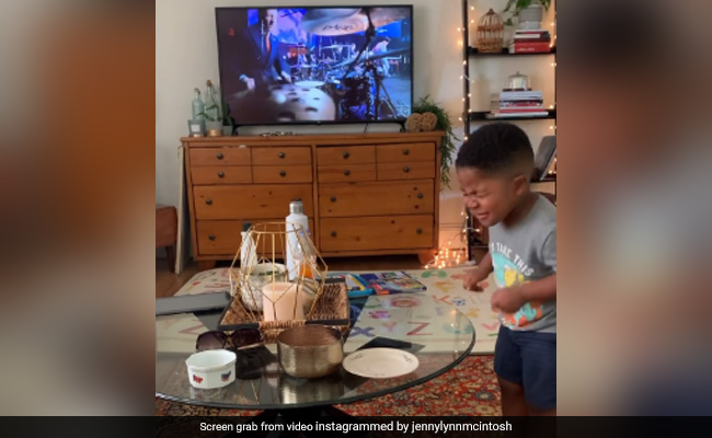 Viral Video: 3-Year-Old Boy Mimics Favourite Drummer While Watching Him On TV