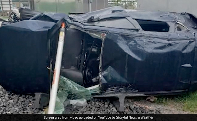 Caught On Camera: Train Smashes Into SUV At Railroad Crossing In Canada