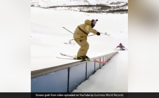 Olympic Skier Creates Guinness World Record By Skiing 154.49 Metres On Rail Grind