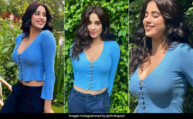 Janhvi Kapoor Adds All Shades Of Blue To Her European Summer In A Crop Top And Jeans