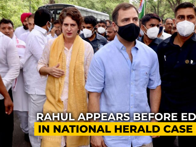 Congress Show Of Strength As Rahul Gandhi Questioned By Probe Agency