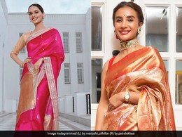 Manushi Chillar And Patralekhaa Take The Desi Route In Gorgeous Silk Sarees Manushi Chillar And Patralekhaa Take The Desi Route In Gorgeous Silk Sarees