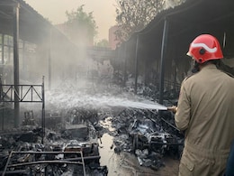 Massive Fire In South Delhi Metro Parking, Dozens Of Vehicles Gutted Massive Fire In South Delhi Metro Parking, Dozens Of Vehicles Gutted