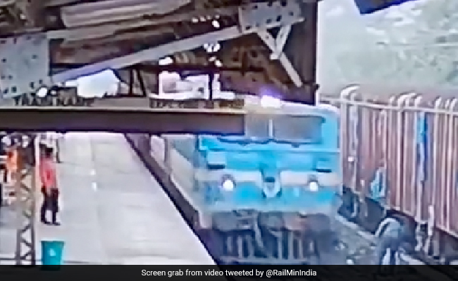 Video: Railway Staff Rescues Man Seconds From Being Hit By Train