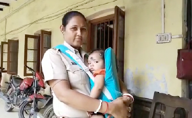 Woman Cop In Assam Carries 7-Month-Old Baby To Work, Wins Praise