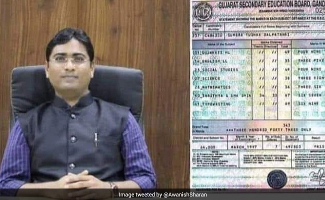 IAS अधिकारी ने शेयर की भरूच कलेक्टर की 10वीं की मार्कशीट, गणित में थे 36 और अंग्रेजी में थे 35 नंबर