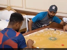 Watch: West Indies Cricketer Goes Up Against Pakistan Star In A Game Of Carrom Watch: West Indies Cricketer Goes Up Against Pakistan Star In A Game Of Carrom
