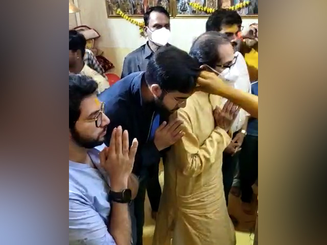 Watch: Uddhav Thackeray, Sons, Visit Temple After Submitting Resignation
