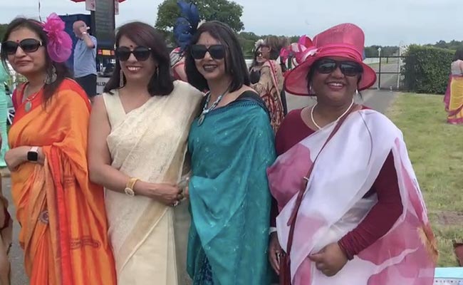 Hundreds In Sarees At UK's Royal Ascot Horse Race To Help Indian Weavers