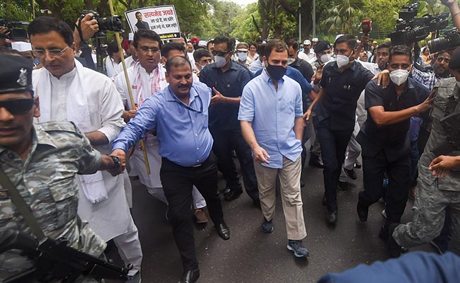 Rahul Gandhi's Walk - And Then Drive - To Enforcement Directorate