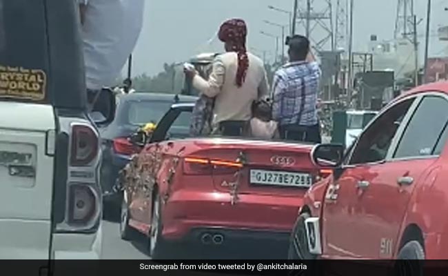 Watch: Groom Dances, Takes Selfies In Open Roof Audi, Fined Rs 2 Lakh