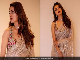 Keerthy Suresh "Blings It Up" As A Perfect Bridesmaid In A Sequinned Saree Keerthy Suresh "Blings It Up" As A Perfect Bridesmaid In A Sequinned Saree
