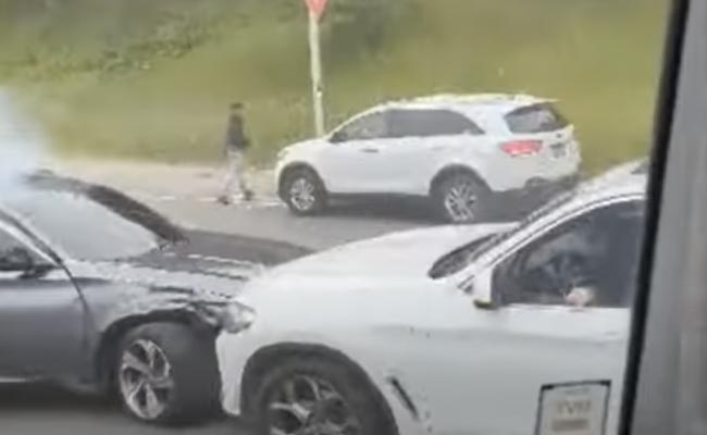 Watch: Car Swerves Through Traffic At High-Speed, Crashes Into Vehicles