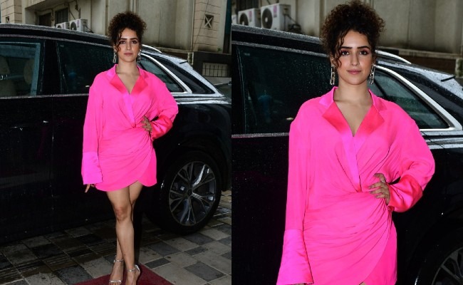 The Weather Forecast Is Electrifying As Sanya Malhotra Leaves Us Stunned In Bright Pink Coords