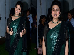 Neetu Kapoor Is The Picture Of Elegance In A Green And Black Ombre Sequin <i>Saree</i> Neetu Kapoor Is The Picture Of Elegance In A Green And Black Ombre Sequin <i>Saree</i>