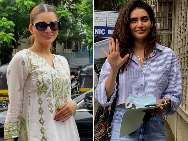 Urvashi Rautela And Karishma Tanna In The City