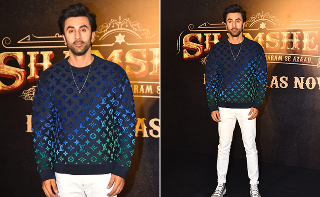 Ranbir Kapoor's Subtle But Savvy Dash Of Colour In A Rs 1.12 Lakh Louis Vuitton Sweatshirt, White Jeans And Sneakers
