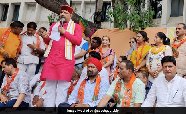 BJP Protests Against AAP Government In Delhi Over Surge In Power Charges