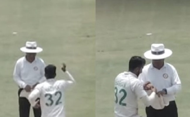 नहीं दिया आउट तो जबरदस्ती खुद से अंपायर की अंगुली पकड़कर उठाने लगे हसन अली- Video
