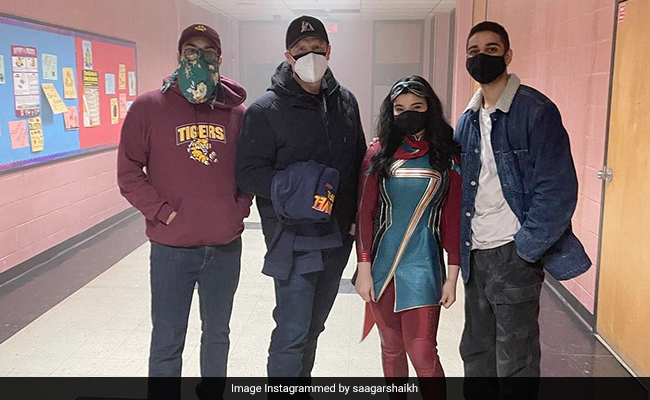<i>Ms Marvel</i> Star Saagar Shaikh Shares Fun BTS Pics With Iman Vellani, Rish Shah And Others