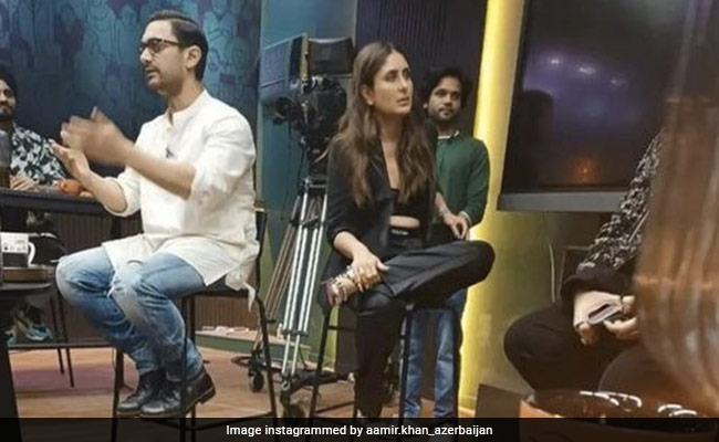 <i>Koffee With Karan 7</i>: Kareena Kapoor And Aamir Khan Pictured On Show's Set