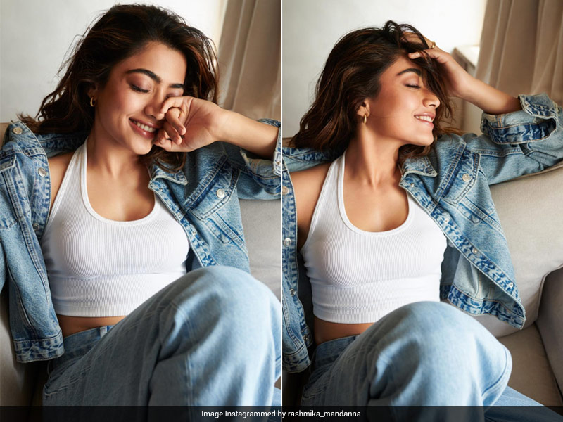 Making Us Love Co-Ords Even More Is Rashmika Mandanna With Her Denim-On-Denim Look