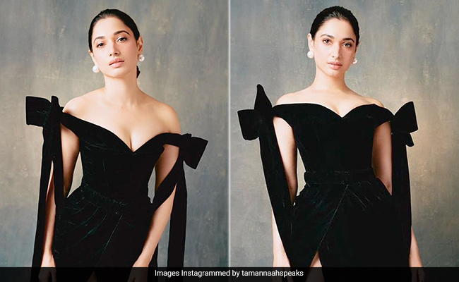 DND, Tamannaah Bhatia Is Currently "Breaking The Mould" In A Luxurious Black Velvet Gown