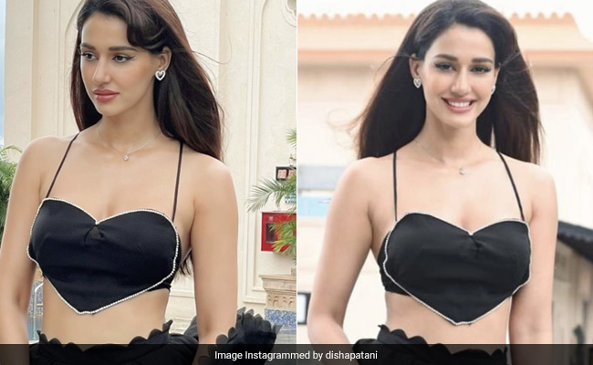 It Doesn't Get Sassier Than Disha Patani In A Feisty Black Skirt Set And Boots