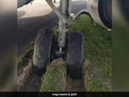 IndiGo Plane Skids Off Runway During Take-Off, Wheel Stuck In Mud IndiGo Plane Skids Off Runway During Take-Off, Wheel Stuck In Mud