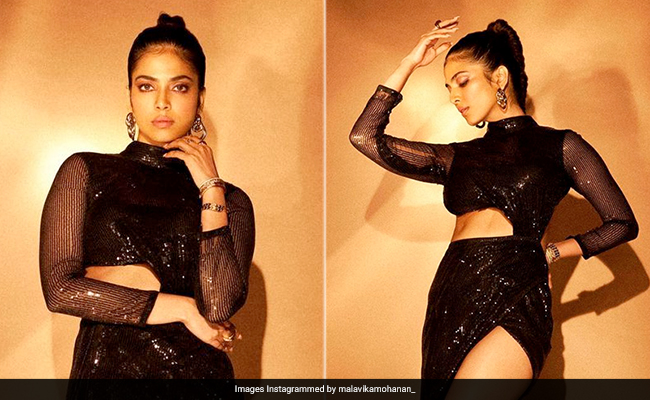 With Cutouts, A Slit And Sparkling Mesh, Malavika Mohanan's Black Dress Is Like No Other