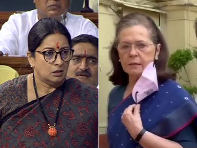 Sonia Gandhi, Smriti Irani Face-Off In Parliament